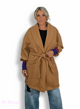 CAPPOTTO CON MANICHE A RIGHE JOT