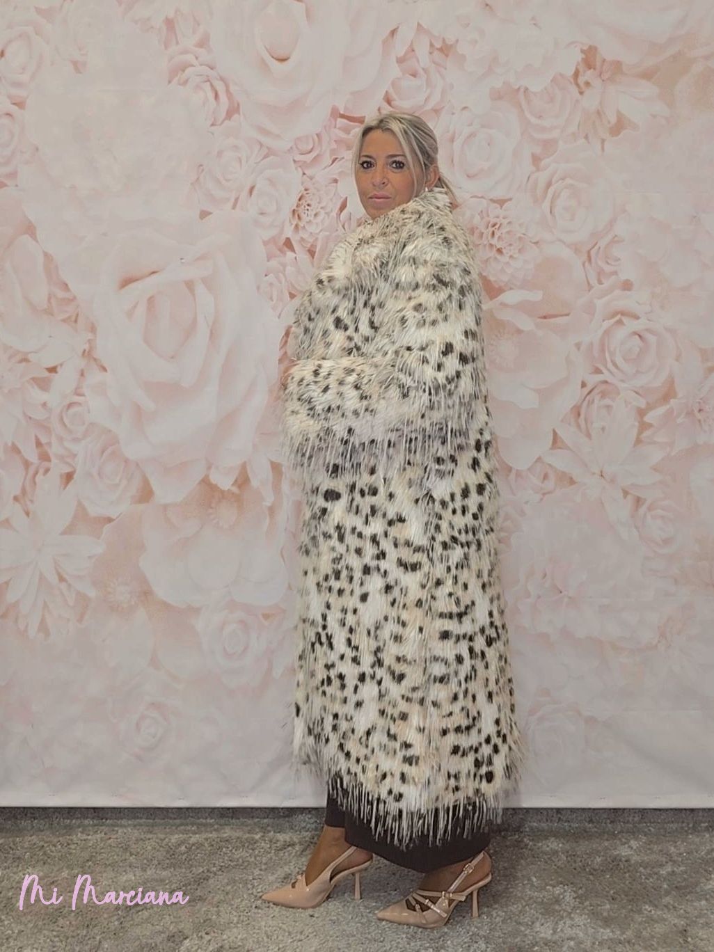 ABRIGO DOBLE PELO ANIMAL PRINT - Mi Marciana