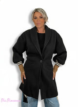 CAPPOTTO CON MANICHE A RIGHE JOT