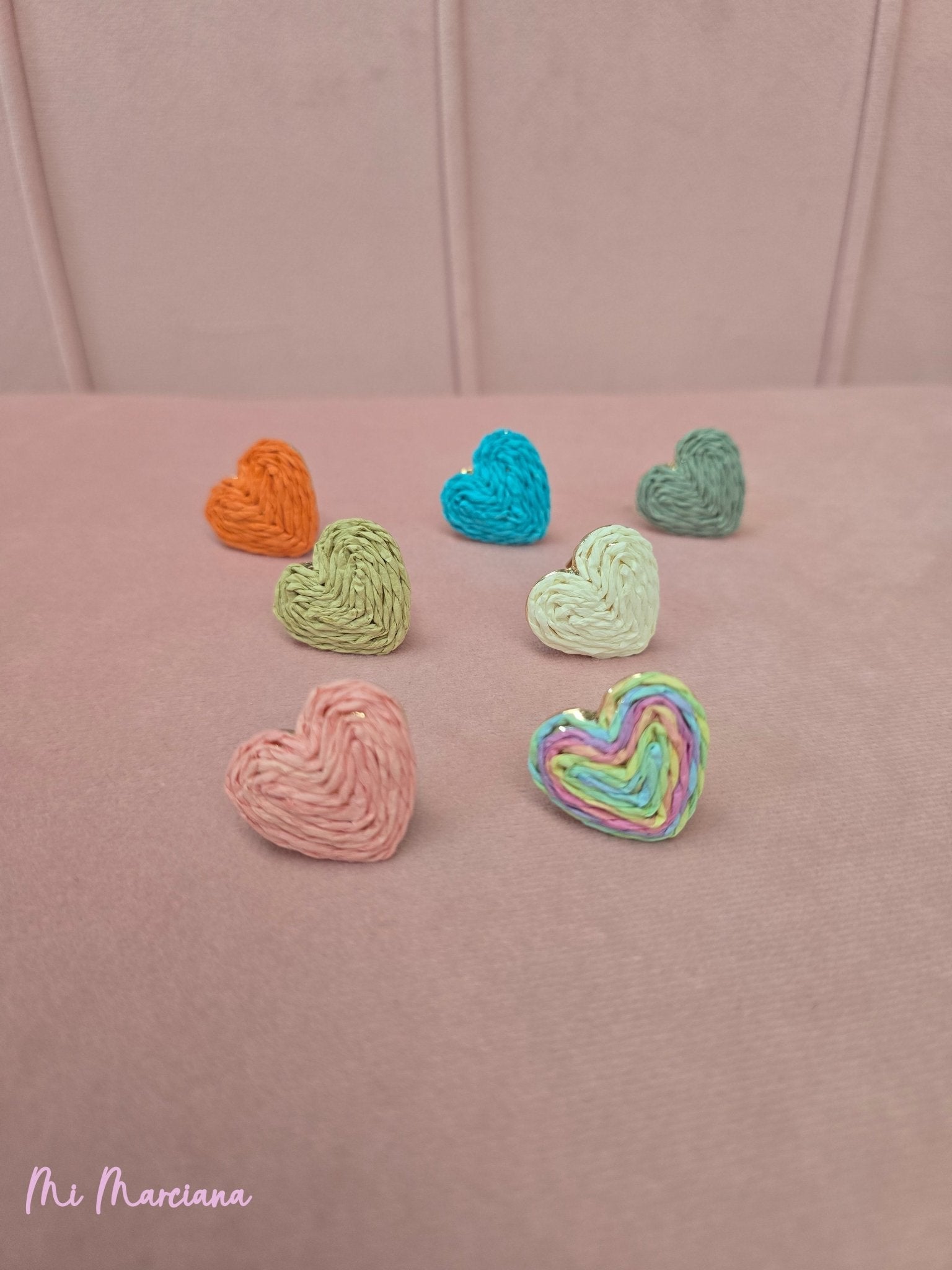 ANILLO CORAZON RAFIA PEQUEÑO - Mi Marciana