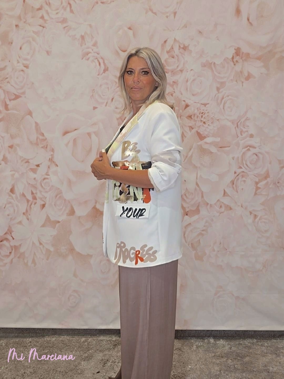 BLAZER DOG METALIZADA BLANCA - Mi Marciana