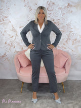 BLAZER ENTALLADA STRASS - Mi Marciana