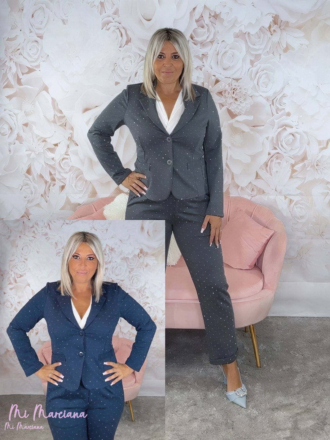 BLAZER ENTALLADA STRASS - Mi Marciana