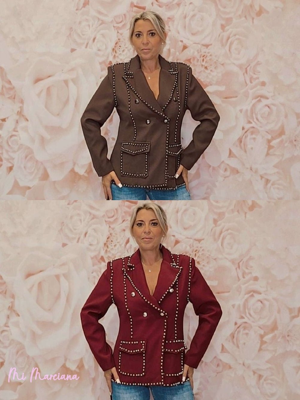 BLAZER ENTALLADA TACHUELAS JOT - Mi Marciana