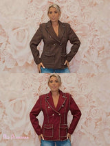 BLAZER ENTALLADA TACHUELAS JOT - Mi Marciana