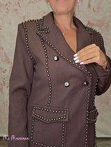 BLAZER ENTALLADA TACHUELAS JOT - Mi Marciana