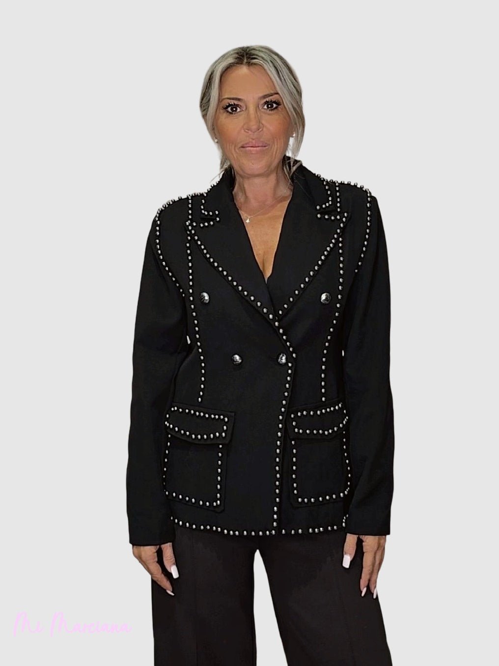 BLAZER ENTALLADA TACHUELAS JOT - Mi Marciana