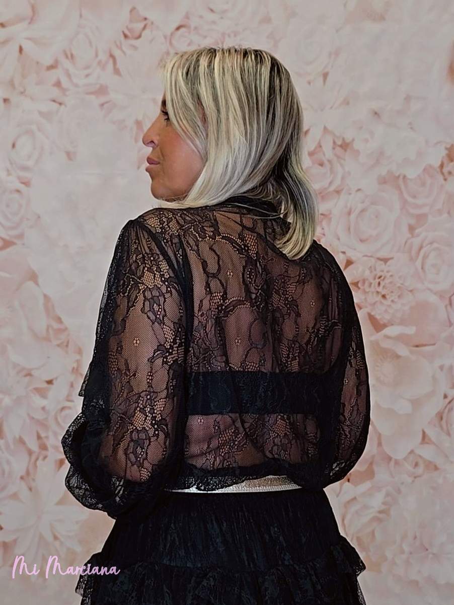 BLUSA ENCAJE CON LAZADA - Mi Marciana