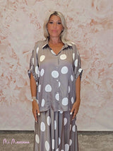 BLUSA OVERSIZE LUNARES SATEN - Mi Marciana