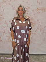 BLUSA OVERSIZE LUNARES SATEN - Mi Marciana