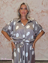 BLUSA OVERSIZE LUNARES SATEN - Mi Marciana