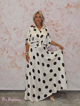 BLUSA OVERSIZE LUNARES SATEN - Mi Marciana