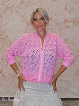 BOMBER ENCAJE LENTEJUELAS - Mi Marciana