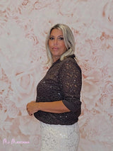 BOMBER ENCAJE LENTEJUELAS - Mi Marciana