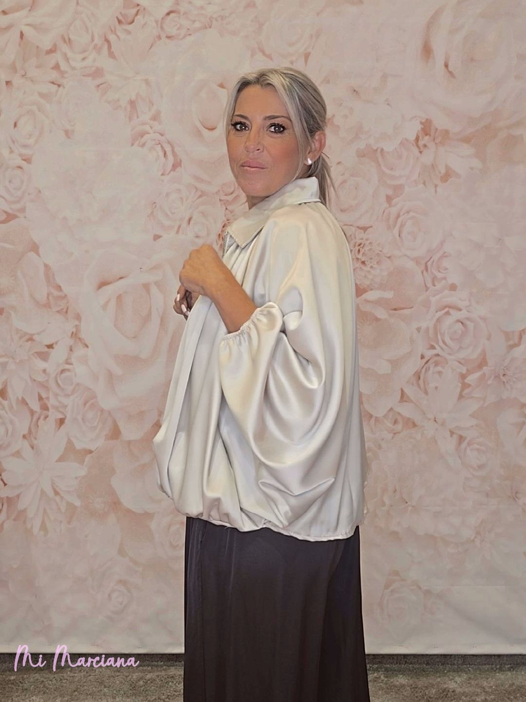 BOMBER OVERSIZE SATÉN - Mi Marciana