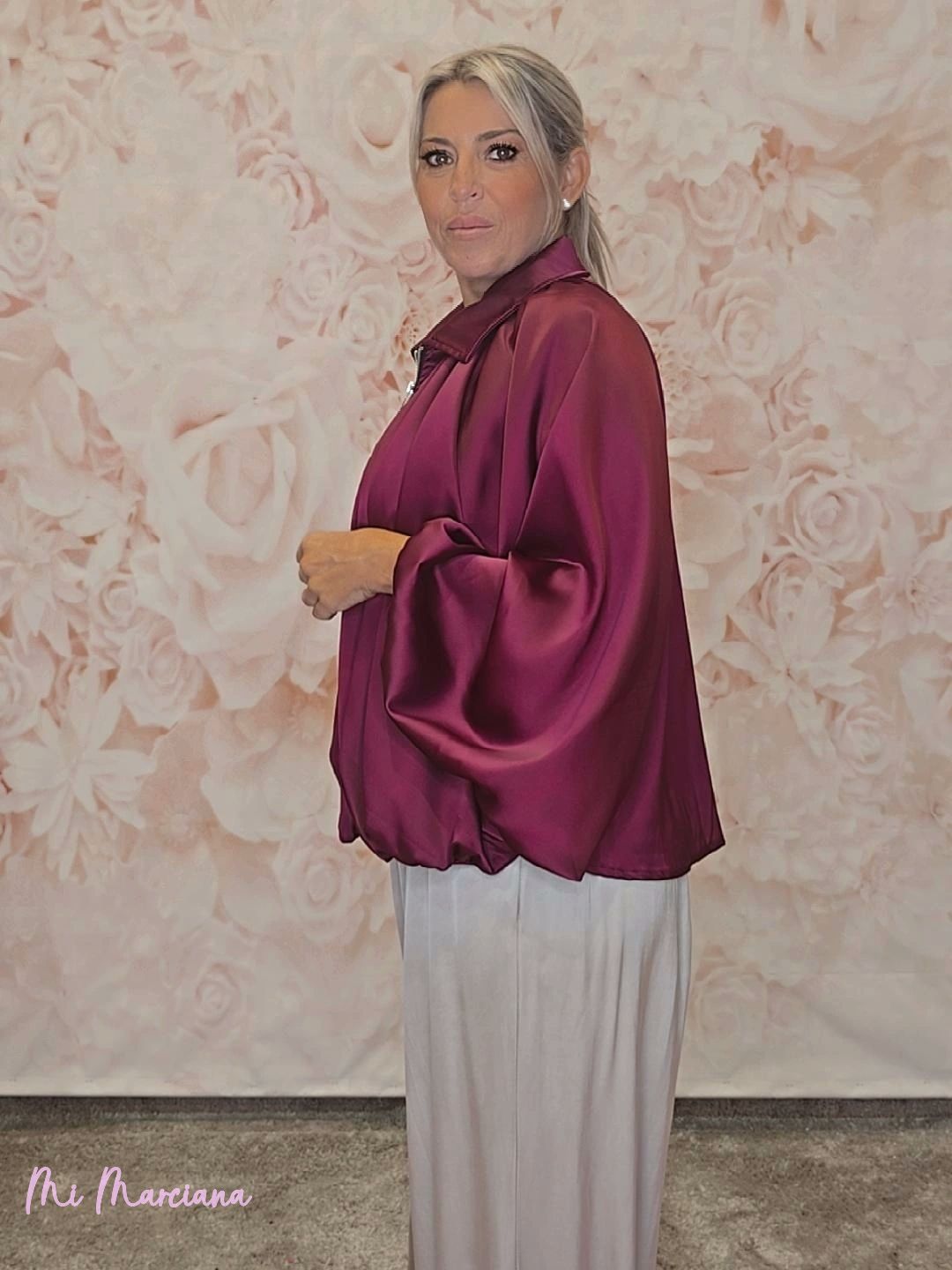 BOMBER OVERSIZE SATÉN - Mi Marciana