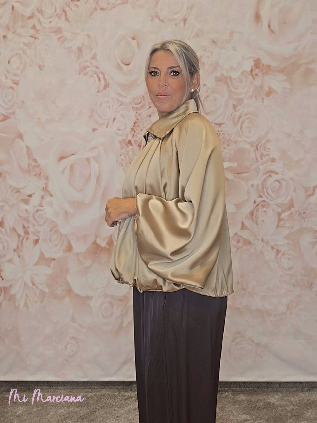 BOMBER OVERSIZE SATÉN - Mi Marciana