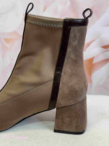 BOTÍN BICOLOR TAUPE - Mi Marciana