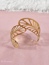 BRAZALETE ACERO HOJAS - Mi Marciana