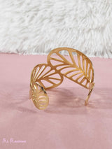 BRAZALETE ACERO HOJAS - Mi Marciana