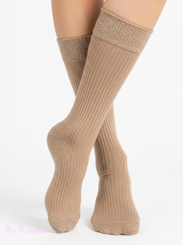 CALCETINES CANALÉ PUÑO PURPURINA