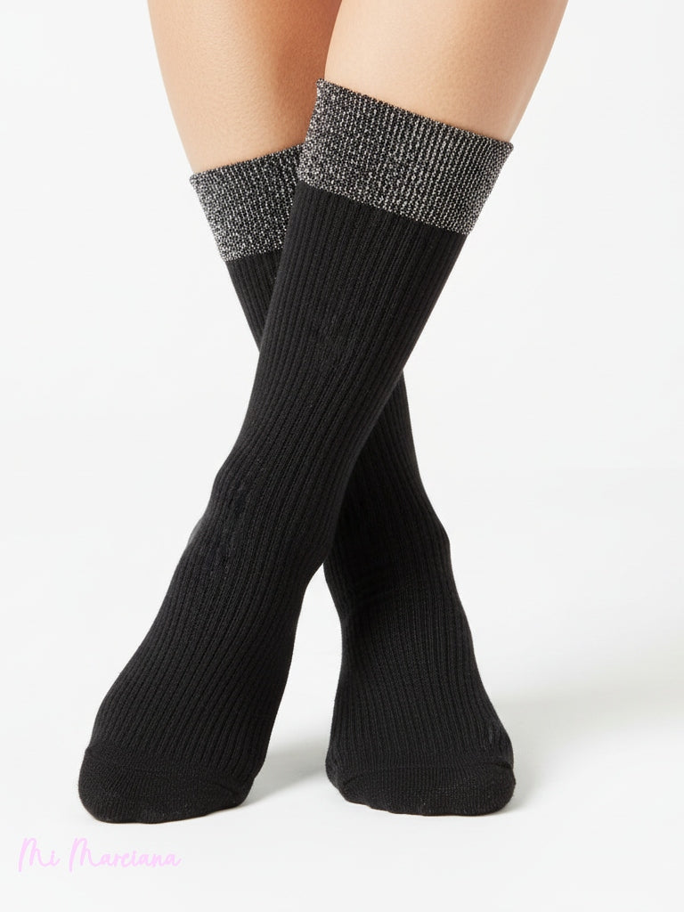 CALCETINES CANALÉ PUÑO PURPURINA