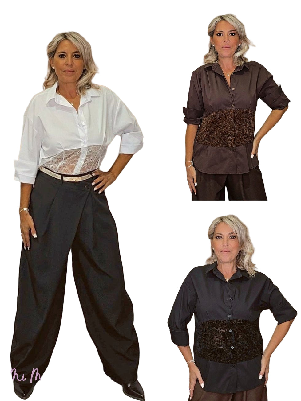 CAMISA ENCAJE CINTURA JOT - Mi Marciana