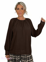 BLUSA GASA MANGAS PLISADA