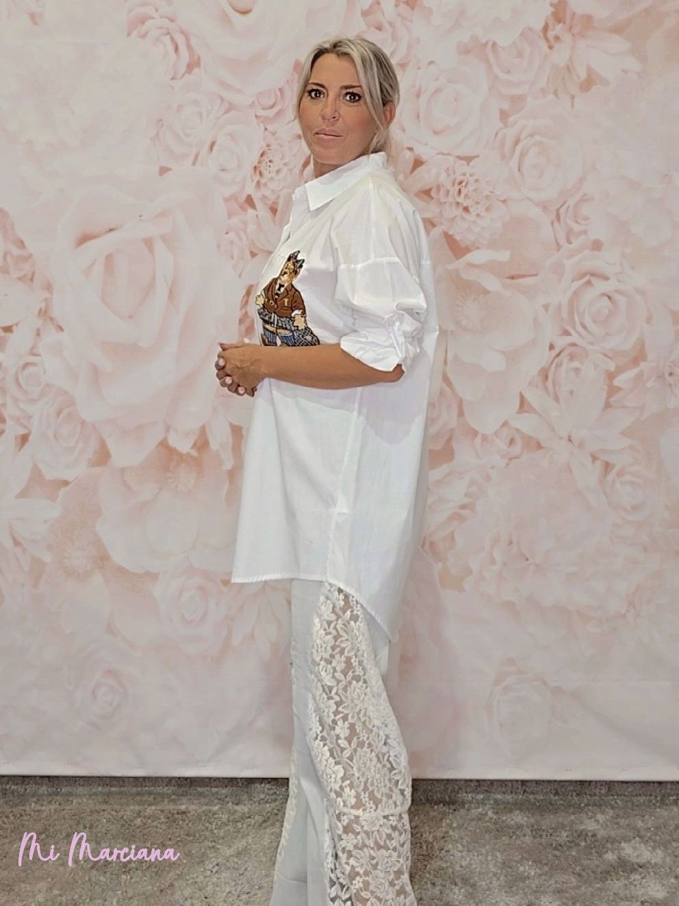 CAMISA OSO BLANCA JOT - Mi Marciana