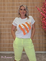 CAMISETA CORAZON ANIMAL PRINT - Mi Marciana