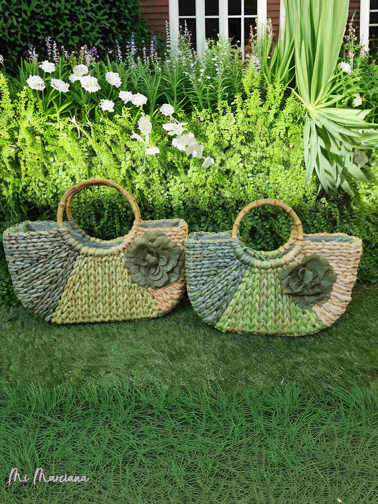 CAPAZO TRICOLOR FLOR GRANDE VERDE - Mi Marciana