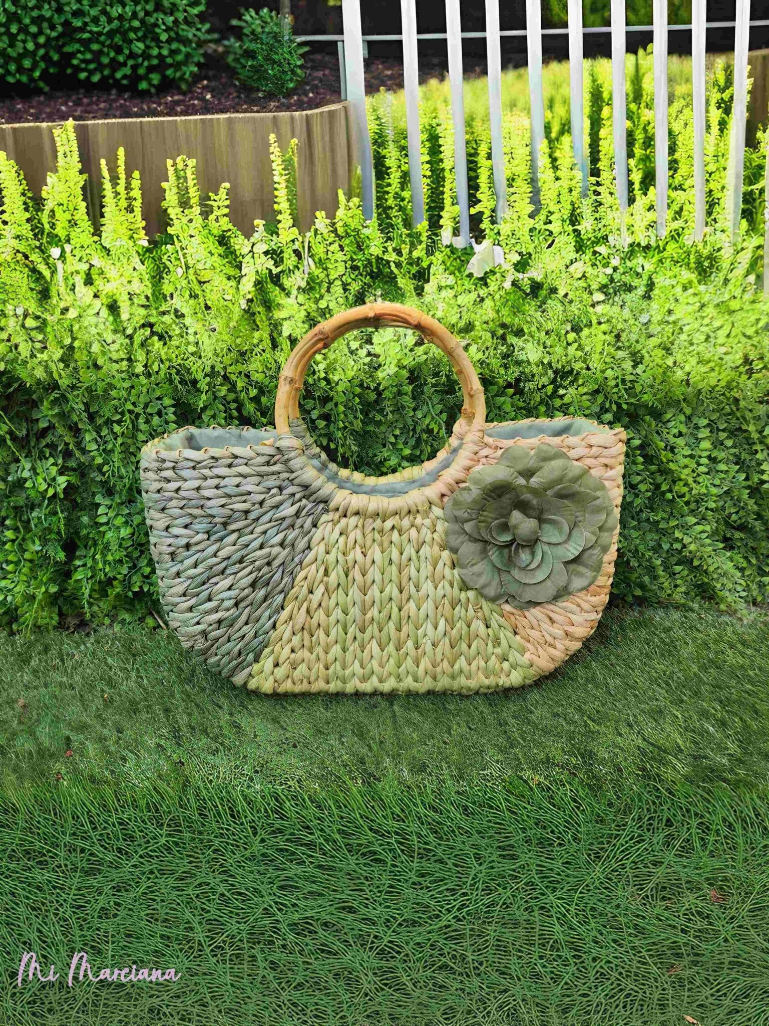 CAPAZO TRICOLOR FLOR GRANDE VERDE - Mi Marciana