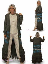 CÁRDIGAN LARGO PUNTO FLECOS - Mi Marciana