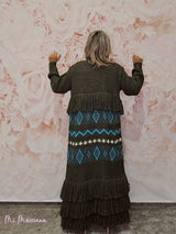 CÁRDIGAN LARGO PUNTO FLECOS - Mi Marciana