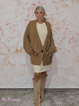 CÁRDIGAN OVERSIZE PUNTO BOTÓN JOT - Mi Marciana