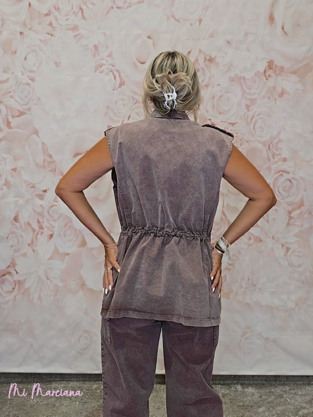 CHALECO OVERSIZE LAVADO MARRÓN - Mi Marciana