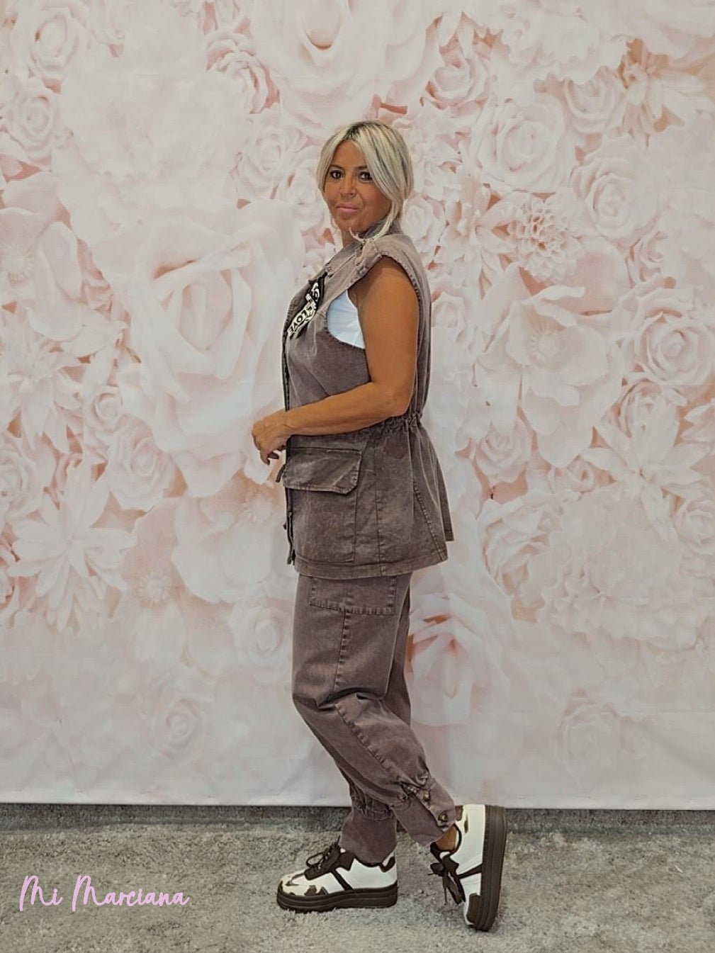 CHALECO OVERSIZE LAVADO MARRÓN - Mi Marciana