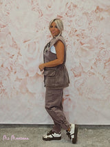 CHALECO OVERSIZE LAVADO MARRÓN - Mi Marciana