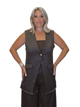 CHALECO PANAMÁ FLECOS MARRÓN - Mi Marciana