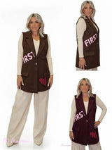 CHALECO PAÑO BORDADOS - Mi Marciana