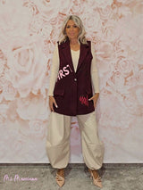 CHALECO PAÑO BORDADOS - Mi Marciana