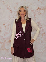 CHALECO PAÑO BORDADOS - Mi Marciana