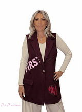 CHALECO PAÑO BORDADOS - Mi Marciana