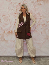 CHALECO PAÑO BORDADOS - Mi Marciana