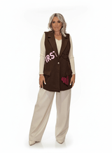 CHALECO PAÑO BORDADOS - Mi Marciana