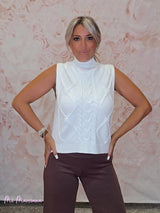 CHALECO PUNTO TRENZADO - Mi Marciana