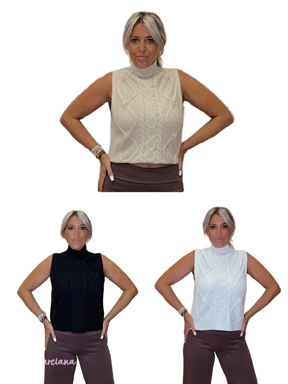 CHALECO PUNTO TRENZADO - Mi Marciana