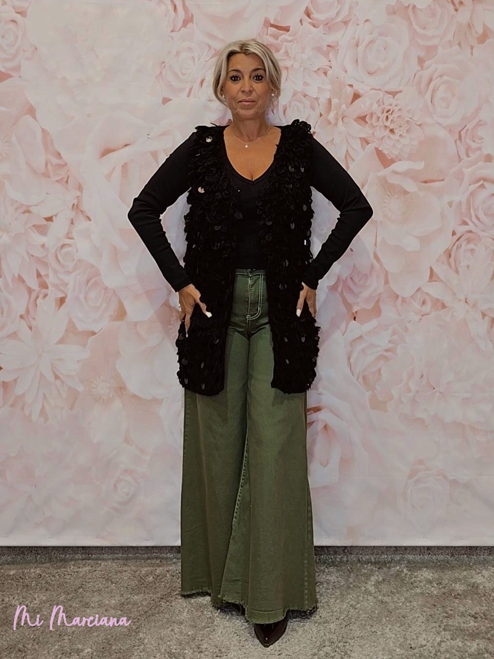 CHALECO RIZO LENTEJUELAS JOT - Mi Marciana