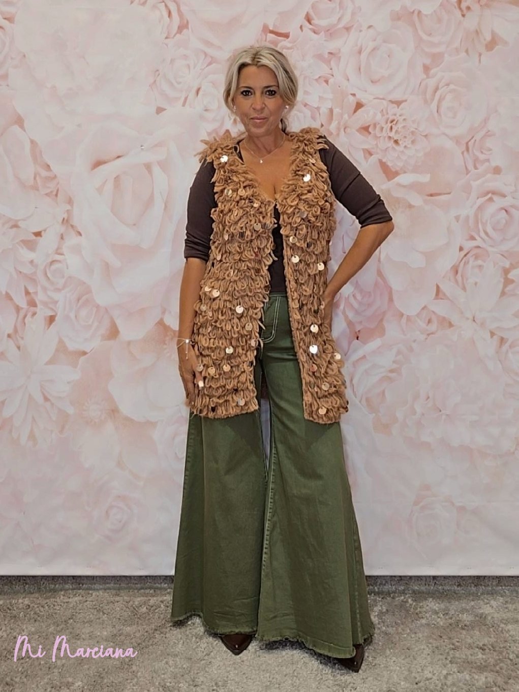 CHALECO RIZO LENTEJUELAS JOT - Mi Marciana