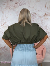 CHAQUETA CAMISA CROP - Mi Marciana